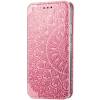 Чехол книжка кожаный Mandala (PU) Xiaomi Poco X3 Pro (Розовый)