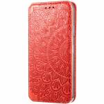 Чехол книжка кожаный Mandala (PU) Xiaomi Poco X3 (Красный)