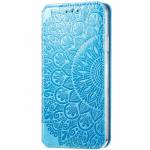 Чехол книжка кожаный Mandala (PU) Xiaomi Poco X3 (Синий)