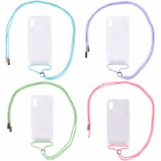Чехол с шнурком Crossbody Transparent для Apple iPhone X (Все цвета) Чехол с шнурком Crossbody Transparent для Apple iPhone X (Все цвета)