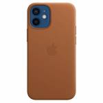 Кожаный чехол Leather Case (AAA) with MagSafe для Apple iPhone 12 (Saddle Brown)