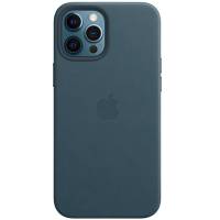 Кожаный чехол Leather Case (AAA) with MagSafe для Apple iPhone 12 Pro (Baltic Blue) Кожаный чехол Leather Case (AAA) with MagSafe для Apple iPhone 12 Pro (Baltic Blue)
