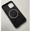 Шкіряний чохол Leather Case (AAA) with MagSafe для iPhone 12 Pro Max (Black)