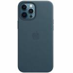 Кожаный чехол Leather Case (AAA) with MagSafe для Apple iPhone 12 Pro Max (Baltic Blue)