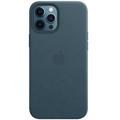 Кожаный чехол Leather Case (AAA) with MagSafe для Apple iPhone 12 Pro Max (Baltic Blue)
