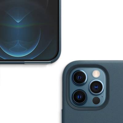 Шкіряний чохол Leather Case (AAA) with MagSafe для Apple iPhone 12 Pro Max (Baltic Blue)