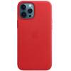 Шкіряний чохол Leather Case (AAA) with MagSafe для iPhone 12 Pro Max (Red)