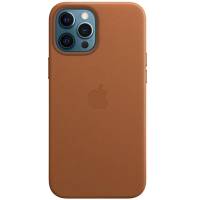 Шкіряний чохол Leather Case (AAA) with MagSafe для Apple iPhone 12 Pro Max (Saddle Brown)