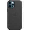 Шкіряний чохол Leather Case (AAA) with MagSafe для iPhone 12 Pro Max (Black)