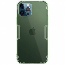 Прозрачный силиконовый чехол Nillkin Nature Series TPU для Apple iPhone 12 Pro Max (Темно зеленый)