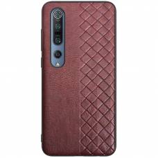 Кожаная накладка Xiaomi Mi 10 Pro (Темно-коричневый)
