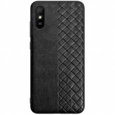 Шкіряна накладка Xiaomi Redmi 9A (Чорний) Шкіряна накладка Xiaomi Redmi 9A (Чорний)