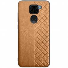 Шкіряна накладка Xiaomi Redmi 10X (Коричнева)