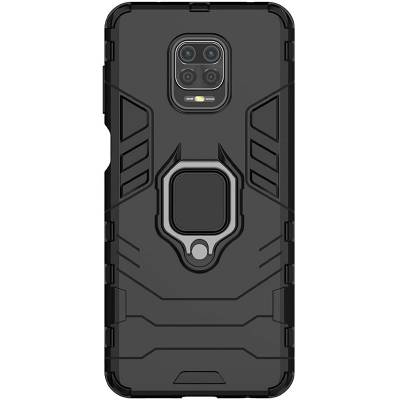 Чехол ударопрочный с магнитным держателем Xiaomi Redmi Note 9 Pro (Черный)