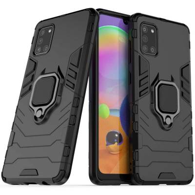 Чехол ударопрочный с магнитным держателем Samsung Galaxy A31 (Черный) Чехол ударопрочный с магнитным держателем Samsung Galaxy A31 (Черный)