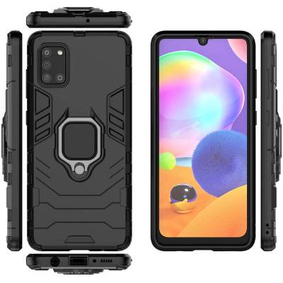 Чехол ударопрочный с магнитным держателем Samsung Galaxy A31 (Черный) Чехол ударопрочный с магнитным держателем Samsung Galaxy A31 (Черный)