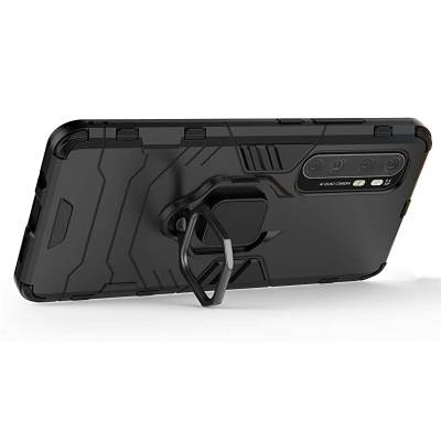 Чохол ударостійкий з магнітним тримачем Xiaomi Mi Note 10 Lite (Чорний) Чохол ударостійкий з магнітним тримачем Xiaomi Mi Note 10 Lite (Чорний)