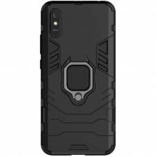 Чехол ударопрочный с магнитным держателем Xiaomi Redmi 9A (Черный) Чехол ударопрочный с магнитным держателем Xiaomi Redmi 9A (Черный)