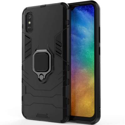 Чехол ударопрочный с магнитным держателем Xiaomi Redmi 9A (Черный) Чехол ударопрочный с магнитным держателем Xiaomi Redmi 9A (Черный)
