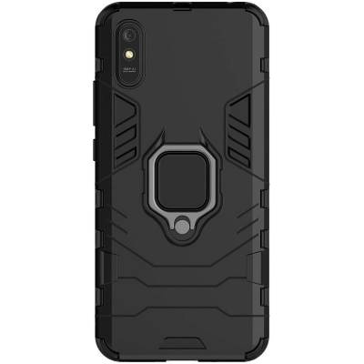Чохол ударостійкий з магнітним тримачем Xiaomi Redmi 9A (Чорний)