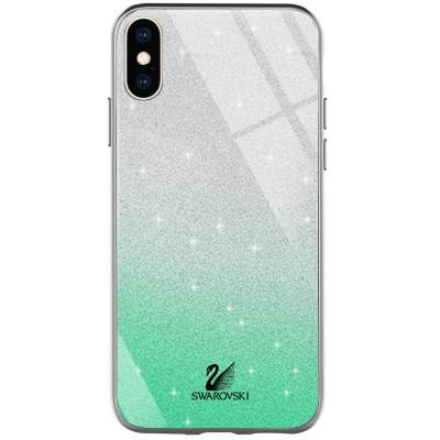 Чехол Swarovski Style  iPhone Xs Max (Бирюзовый)