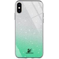 Чехол Swarovski Style Apple iPhone X (Бирюзовый) Чехол Swarovski Style Apple iPhone X (Бирюзовый)
