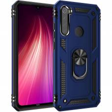 Чехол ударопрочный Serge с магнитным держателем Xiaomi Redmi Note 8 (Темно Синий)