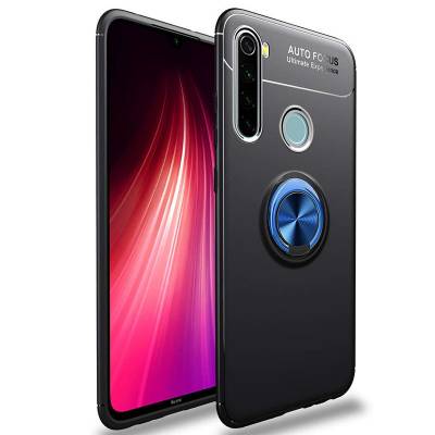 Чехол ударопрочный с магнитным держателем Xiaomi Redmi Note 8T (Черный/Синий)