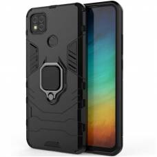 Чехол ударопрочный Transformer Ring Xiaomi Redmi 9C (Черный) Чехол ударопрочный Transformer Ring Xiaomi Redmi 9C (Черный)