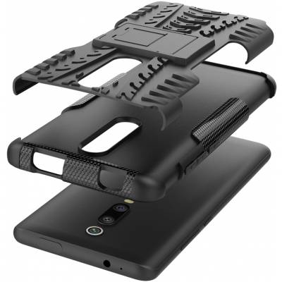 Чехол ударопрочный Kickstand 2 in 1 Xiaomi Mi 9T (Черный) Чехол ударопрочный Kickstand 2 in 1 Xiaomi Mi 9T (Черный)