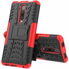 Чехол ударопрочный Kickstand 2 in 1 Xiaomi Mi 9T (Черно Красный) Чехол ударопрочный Kickstand 2 in 1 Xiaomi Mi 9T (Черно Красный)