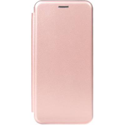 Чехол книжка кожанный Huawei P30 Lite (Розовое золото)