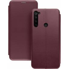 Чехол книжка кожанный Xiaomi Redmi Note 8T (Бордовый)