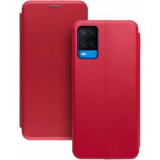Чехол книжка кожаный Oppo A54 (Красный)