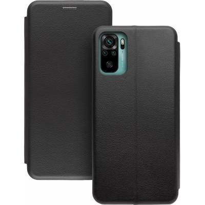 Чехол книжка кожаный Xiaomi Redmi Note 10 (Черный)