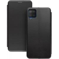 Чехол книжка кожаный Samsung Galaxy A12 (Черный) Чехол книжка кожаный Samsung Galaxy A12 (Черный)