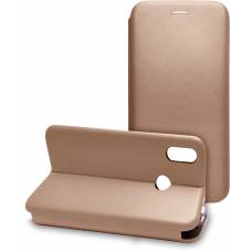 Чехол книжка кожаный Xiaomi Redmi Note 5 / Note 5 Pro (Золотой)