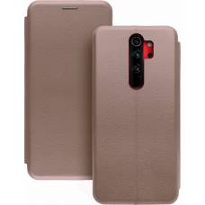 Чехол книжка кожанный Xiaomi Redmi Note 8 Pro (Розовое золото)