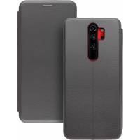 Чехол книжка кожанный Xiaomi Redmi Note 8 Pro (Серый) Чехол книжка кожанный Xiaomi Redmi Note 8 Pro (Серый)