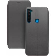 Чехол книжка кожаный Xiaomi Redmi Note 8 (Серый) Чехол книжка кожаный Xiaomi Redmi Note 8 (Серый)