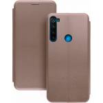 Чехол книжка кожаный Xiaomi Redmi Note 8 (Розовое золото)