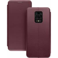 Чехол книжка кожаный Xiaomi Redmi Note 9S / Note 9 Pro / Note 9 Pro Max (Бордовый) Чехол книжка кожаный Xiaomi Redmi Note 9S / Note 9 Pro / Note 9 Pro Max (Бордовый)