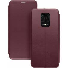 Чехол книжка кожаный Xiaomi Redmi Note 9S / Note 9 Pro / Note 9 Pro Max (Бордовый) Чехол книжка кожаный Xiaomi Redmi Note 9S / Note 9 Pro / Note 9 Pro Max (Бордовый)