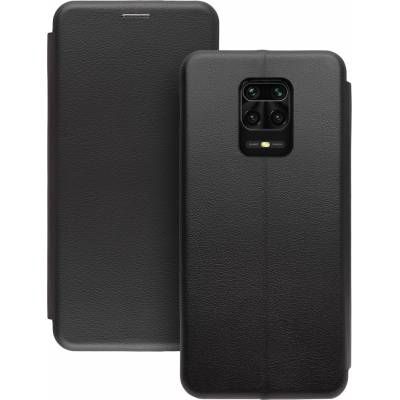 Чехол книжка кожаный Xiaomi Redmi Note 9S / Note 9 Pro / Note 9 Pro Max (Черный)