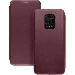 Чехол книжка кожаный Xiaomi Redmi Note 9S / Note 9 Pro / Note 9 Pro Max (Бордовый)