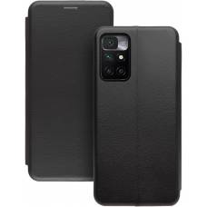 Чехол книжка кожаный Xiaomi Redmi 10 (Черный)