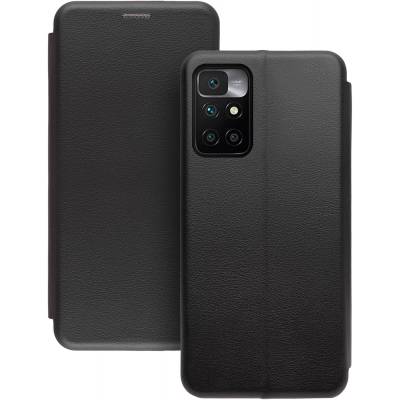 Чехол книжка кожаный Xiaomi Redmi 10 (Черный)