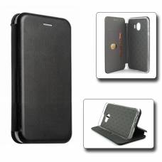 Чехол книжка кожанный Samsung Galaxy J4 2018 J400 (Черный) Чехол книжка кожанный Samsung Galaxy J4 2018 J400 (Черный)
