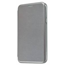 Чехол книжка кожанный Samsung Galaxy J4 2018 J400 (Серый)