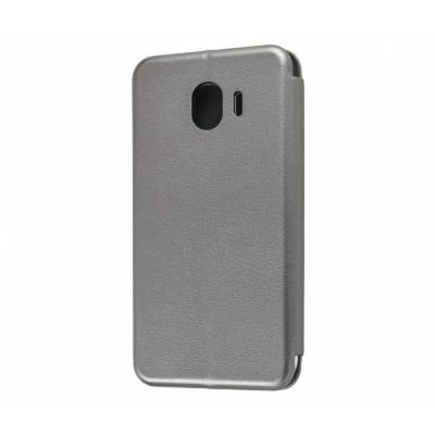 Чехол книжка кожанный Samsung Galaxy J4 2018 J400 (Серый) Чехол книжка кожанный Samsung Galaxy J4 2018 J400 (Серый)